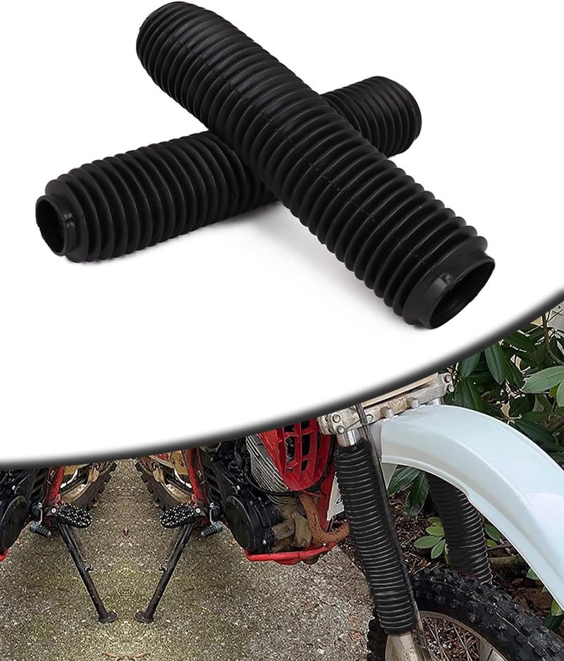 NACORE Motorcycle Fork Cover Boots Universal Front Shock Tube Absorber Guard Dust Boots For Most Dirt Pit Bike, MYSTERIOUS BLACK - Image 1
